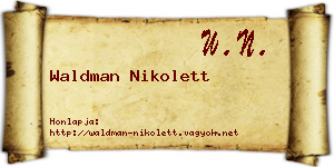 Waldman Nikolett névjegykártya