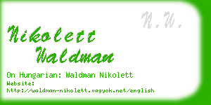 nikolett waldman business card